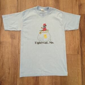 VTG Tightwad Missoui Millionnaire Billionnaire Adult‎ Medium Shirt Monopoly 80s